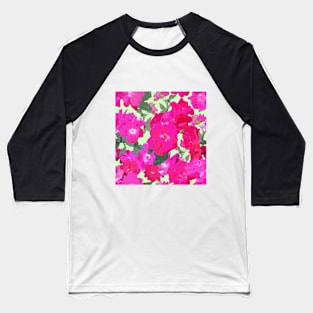 Soft Wild Roses on Pale Green Baseball T-Shirt